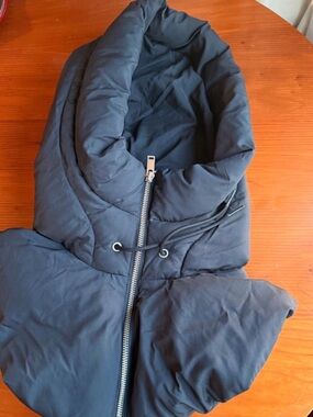 COS Black Quilted Hooded Puffer Jacket